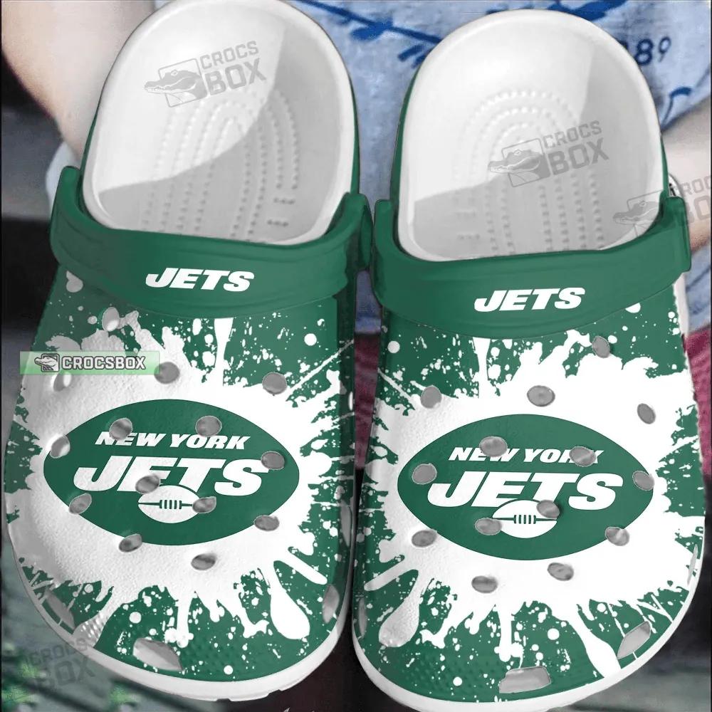 New York Jets Tie Dye Crocs Shoes