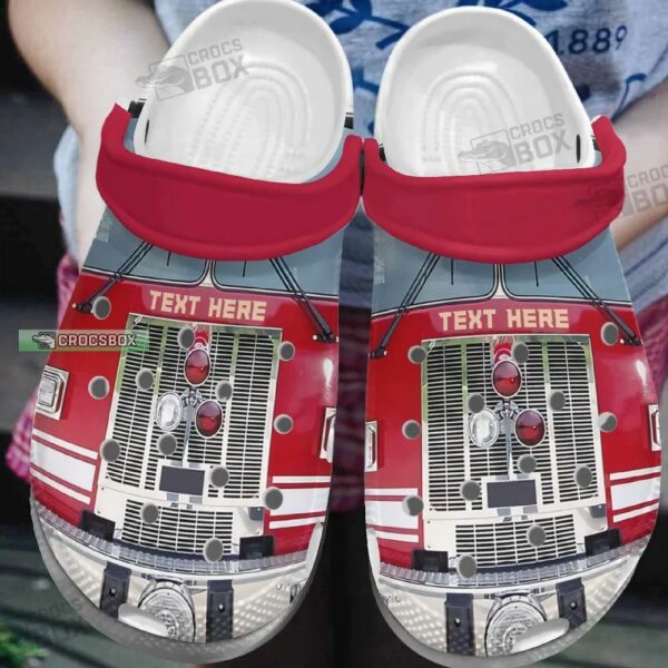 Red Fire Engine Crocs Fire Truck Crocs Shoes
