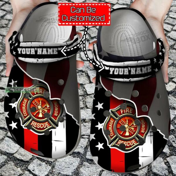 Thin Red Line Crocs For Men And Women
