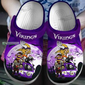 Minnesota Vikings Halloween Nightmare Crocs Shoes 1