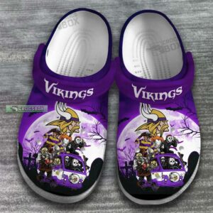 Minnesota Vikings Halloween Nightmare Crocs Shoes 2