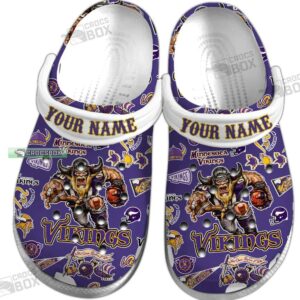 Personalized Minnesota Vikings Die Hard Fan Crocs Shoes 2