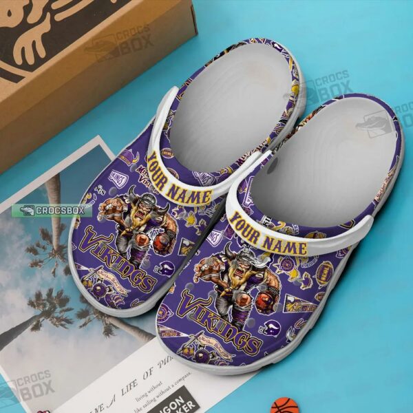 Personalized Minnesota Vikings Die Hard Fan Crocs Shoes