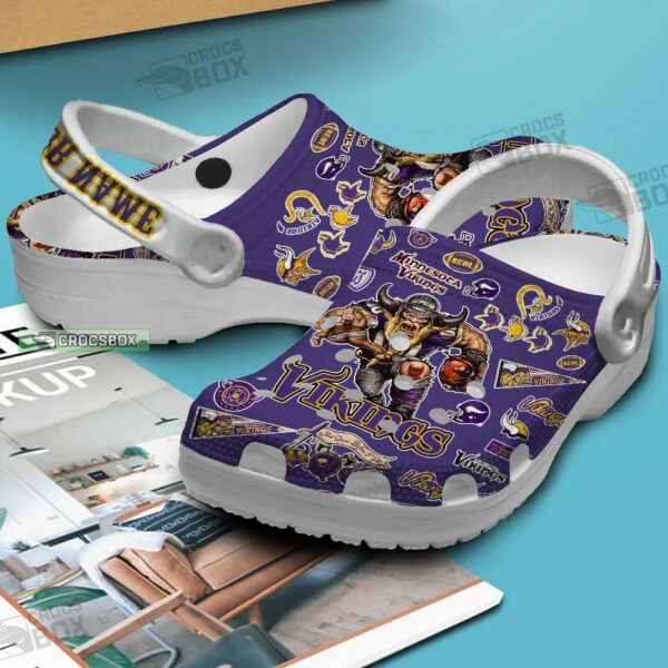 Personalized Minnesota Vikings Die Hard Fan Crocs Shoes
